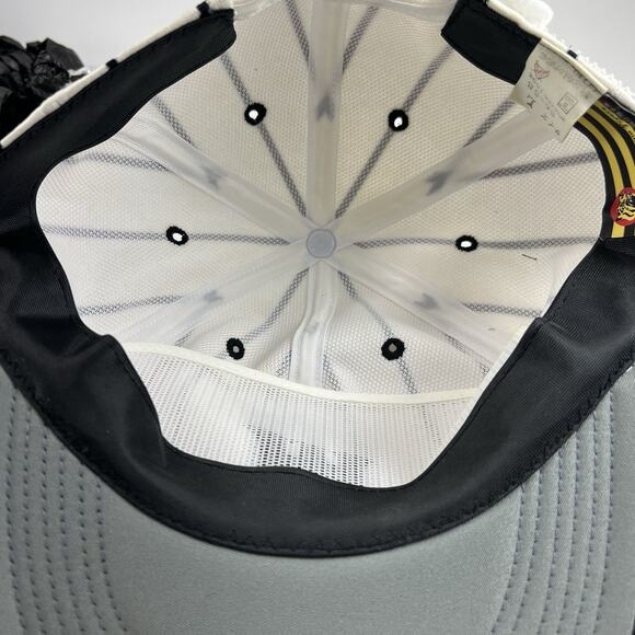 VTG Hanshin Tigers Pinstripe Slide Strapback Japanese Nippon Baseball Cap Hat - Picture 6 of 9